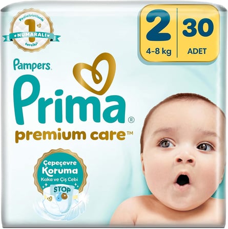 Prima Bebek Bezi Premium Care 2 Numara 30 Adet