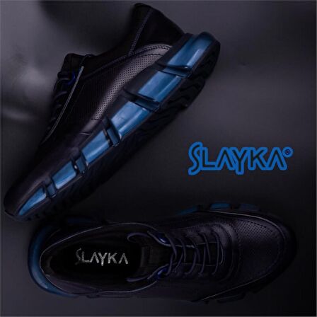 Slayka Lacivert Erkek Ocean Hakiki Deri Günlük Ayakkabı
