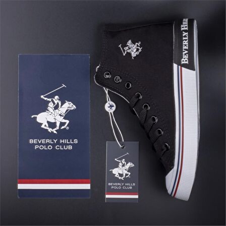 Polo Club Siyah Unisex Uzun Keten Spor Ayakkabı