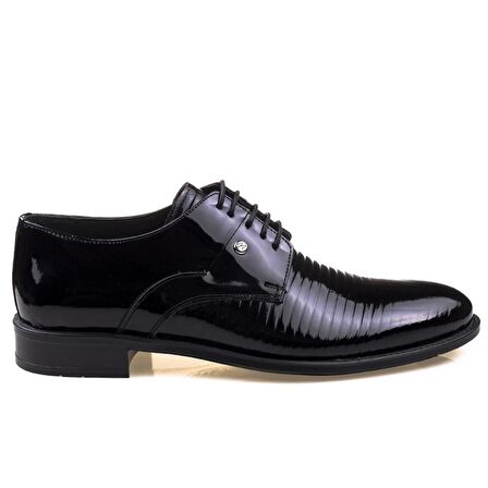 M2S Siyah Erkek Enjeksiyon Taban Rugan Çizgi Klasik Ayakkabı