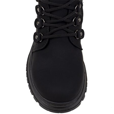 M2S Siyah Kadın Peluş Yünlü Mat Postal Bot