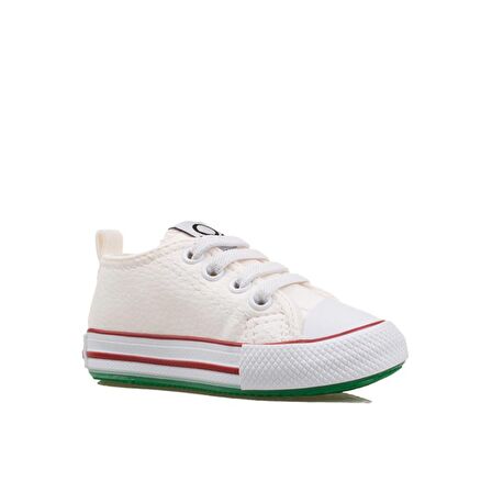 Benetton Beyaz Unisex Bebe Lastikli Sneaker BN 30806