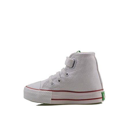 Benetton Beyaz Unisex Bebe Boğazlı Sneaker BN 30817