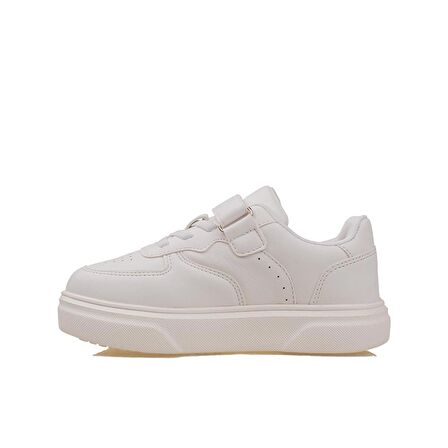 Pinokyo Beyaz Natural Memory Foam Hafif Çocuk Mevsimlik Sneaker