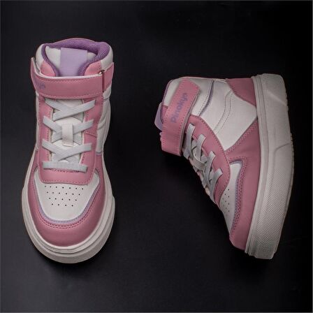 Pinokyo Pembe Memory Foam Hafif Çocuk Boğazlı Sneaker