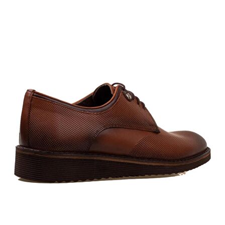 M2S Taba Hakiki Deri Erkek Lazer Kesim Klasik Ayakkabı