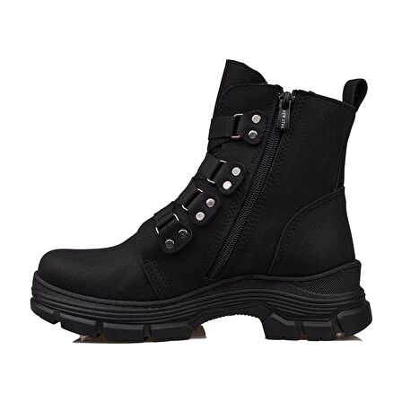 Trend Adımlar Siyah Martina Kadın Yünlü Kauçuk Bot