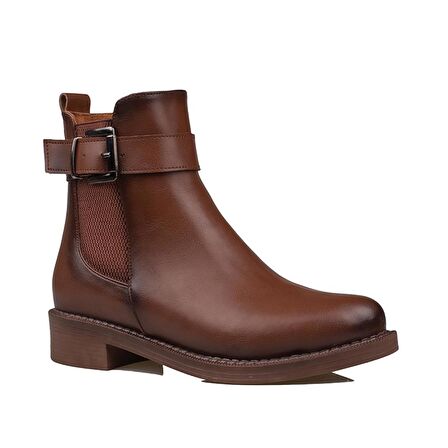 Trend Adımlar Taba Kemerli Casual Kadın Chelsea Bot