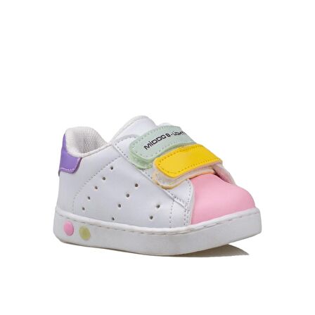 Trend Adımlar Pembe Işıklı İlk Adım Bebe Sneaker