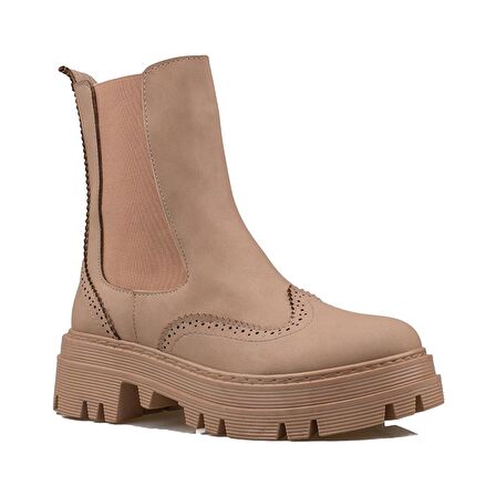 Trend Adımlar Krem Bloom Kalın Taban Kadın Casual Bot