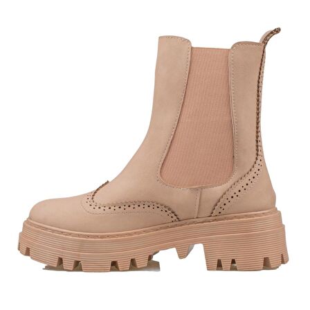 Trend Adımlar Krem Bloom Kalın Taban Kadın Casual Bot