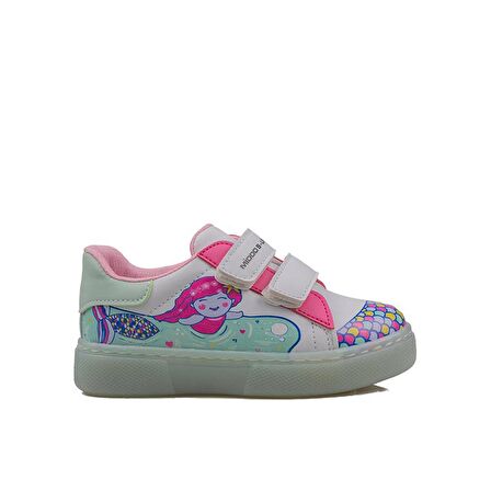 Trend Adımlar Pembe Cute Monster Işıklı Çocuk Sneaker