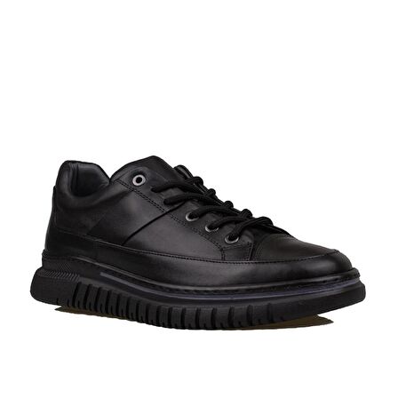 Slayka Siyah Charisma Leather Erkek Bağcıklı Casual Ayakkabı