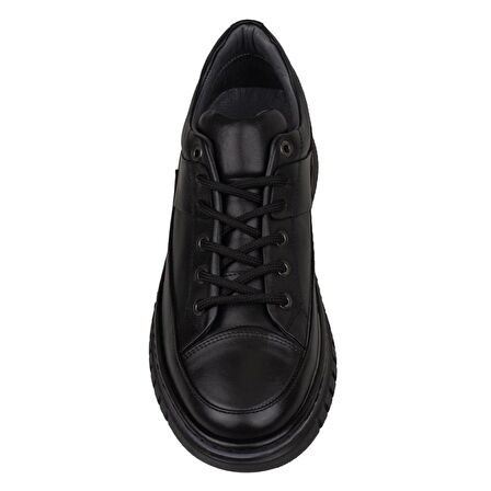 Slayka Siyah Charisma Leather Erkek Bağcıklı Casual Ayakkabı