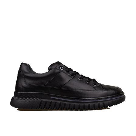 Slayka Siyah Charisma Leather Erkek Bağcıklı Casual Ayakkabı