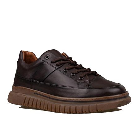 Slayka Kahverengi Charisma Leather Erkek Bağcıklı Casual Ayakkabı
