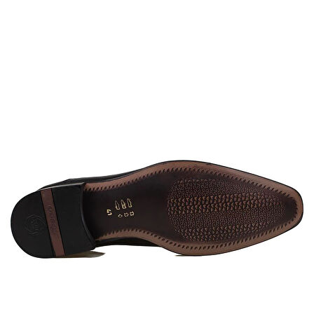 Fosco Siyah Hakiki Deri Neolit Özel Üretim Klasik Ayakkabı