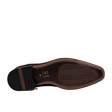 Fosco Siyah Hakiki Deri Bağcıklı Özel Üretim Klasik Ayakkabı