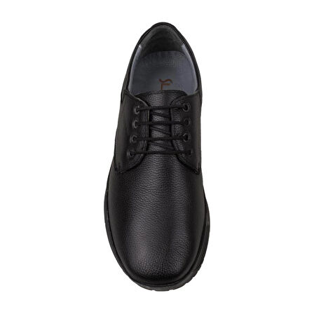 Slayka Siyah Hanni Erkek Dolgu Topuk Bağcıklı Comfort Ayakkabı