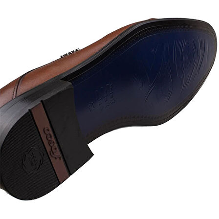 Fosco Taba Hakiki Deri Bağcıksız Klasik Ayakkabı