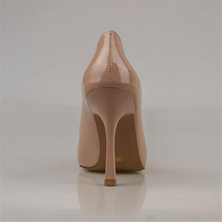 Trend Adımlar Kahverengi Glamourize Rugan Aksesuarlı Stiletto