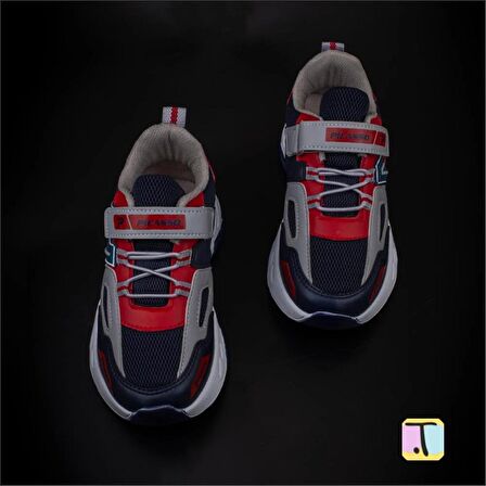 Trend Adımlar Lacivert Renkli Dokulu Unisex Çocuk New Force Spor Ayakkabı