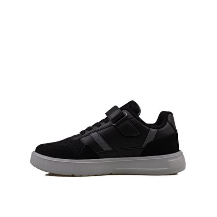 Trend Adımlar Siyah Comfort İçe Basma Destekli Unisex Çocuk Sneaker