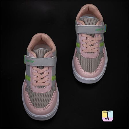 Trend Adımlar Pudra Comfort İçe Basma Destekli Unisex Çocuk Sneaker