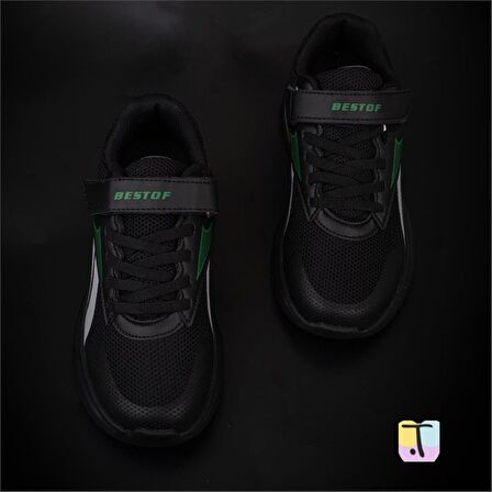 Trend Adımlar Siyah Comfortable İç Destekli Erkek Çocuk Sneaker