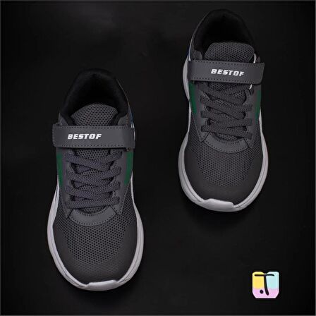 Trend Adımlar Füme Comfortable İç Destekli Erkek Çocuk Sneaker