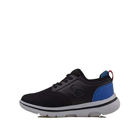 Trend Adımlar Siyah Hafif Faylon Memory Foam Lastikli Çocuk Sneaker