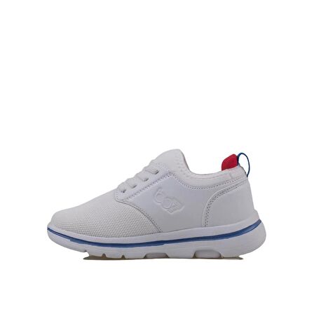 Trend Adımlar Beyaz Hafif Faylon Memory Foam Lastikli Çocuk Sneaker