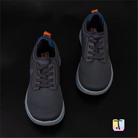 Trend Adımlar Füme Hafif Faylon Memory Foam Lastikli Çocuk Sneaker