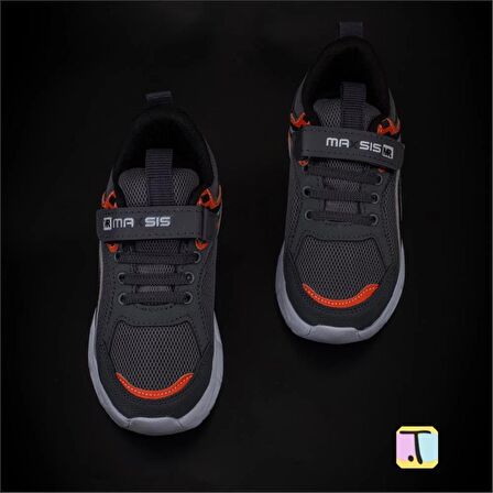 Trend Adımlar Füme Cırt Cırtlı Unisex Çocuk Spor Ayakkabı