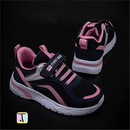 Trend Adımlar Lacivert Cırt Cırtlı Unisex Çocuk Spor Ayakkabı