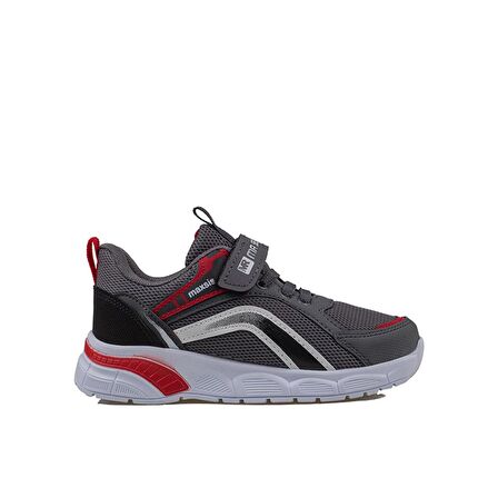 Trend Adımlar Kırmızı Cırt Cırtlı Unisex Çocuk Spor Ayakkabı