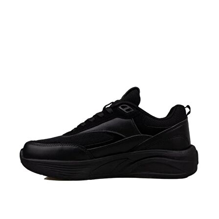 Trend Adımlar Siyah Unisex Kalın Taban Comfortable Sneaker