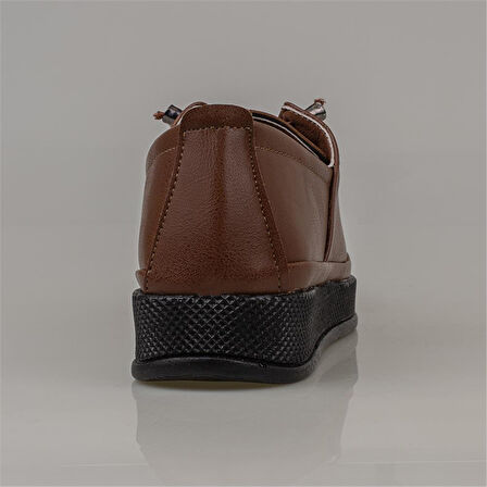 Trend Adımlar Taba Lastikli Düz Kadın Comfort Ayakkabı