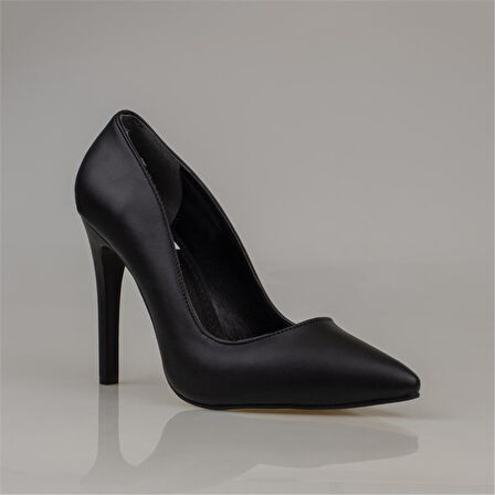 Trend Adımlar Siyah Kadın İnce Topuklu Sivri Burun Stiletto