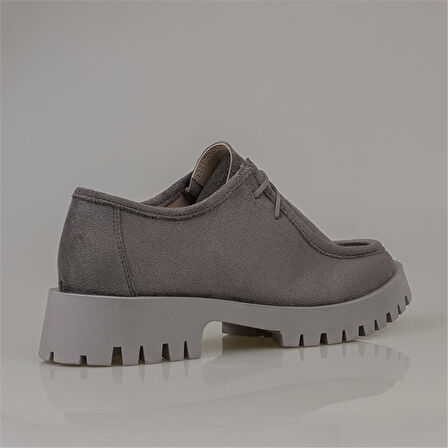 Trend Adımlar Füme Elegans Suede Kadın Oxford Ayakkabı