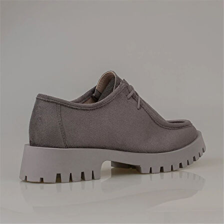 Trend Adımlar Füme Elegans Suede Kadın Oxford Ayakkabı