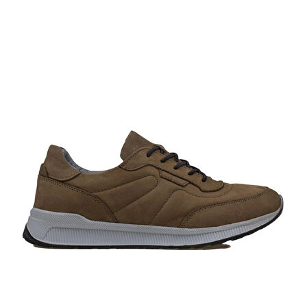 Slayka Haki Brand Nubuk Deri Comfort Casual Erkek Ayakkabı