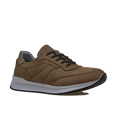 Slayka Haki Brand Nubuk Deri Comfort Casual Erkek Ayakkabı