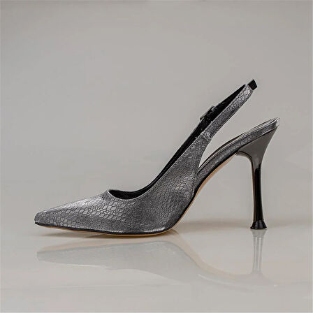 Trend Adımlar Platin Elegance Satin Kadın Parlak Saten Klasik Ayakkabı