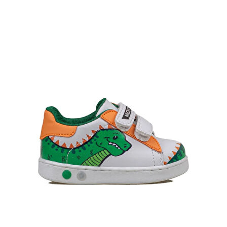 Trend Adımlar Yeşil Cute Monster Işıklı İlk Adım Bebe Sneaker