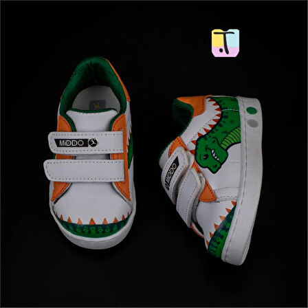 Trend Adımlar Yeşil Cute Monster Işıklı İlk Adım Bebe Sneaker