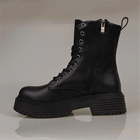 Pierre Cardin Siyah Kauçuk Taban Kadın Postal Bot