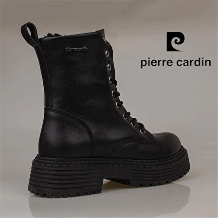 Pierre Cardin Siyah Kauçuk Taban Kadın Postal Bot