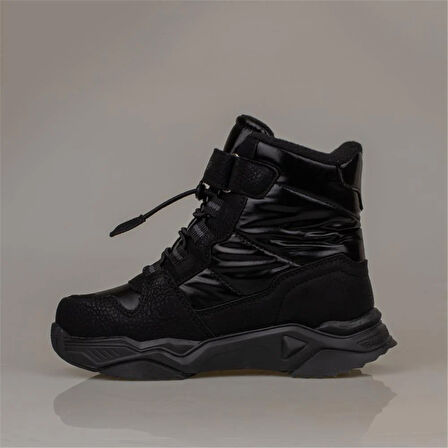 Pepino Siyah Kız Çocuk Lastikli Kar Botu