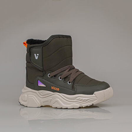 Vicco Haki Fit Unisex Çocuk İçi Yünlü Karbotu